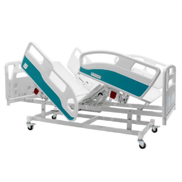 Cama Hospitalar Motorizada 3 Movimentos Grades ABS Com Acionamento Retrtil