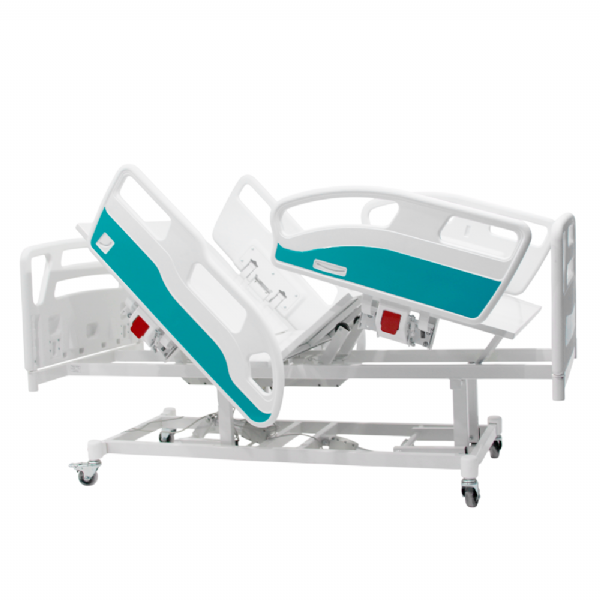 Cama Hospitalar Motorizada 8 Movimentos Grades em ABS Acionamento Retrtil