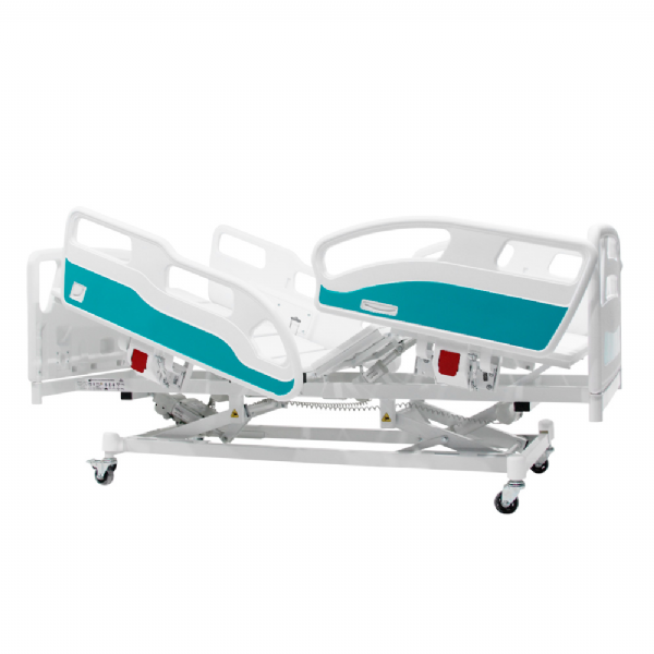Cama Hospitalar Motorizada 8 Movimentos Leito em ABS Removvel e Grades Retrteis