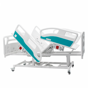 Cama Hospitalar Motorizada 8 Movimentos Grades em ABS Acionamento Retrtil