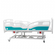 Cama Hospitalar Motorizada 8 Movimentos Grades em ABS Acionamento Retr�til