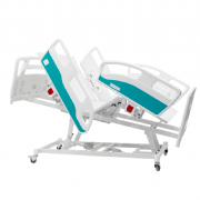 Cama Hospitalar Motorizada 8 Movimentos Grades em ABS Acionamento Retr�til